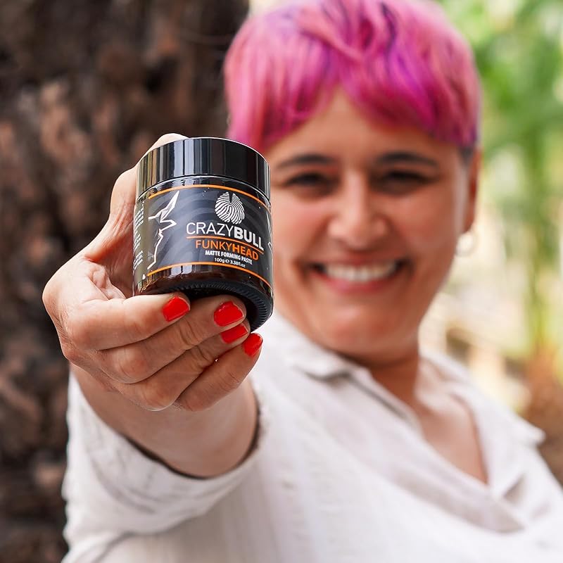 Funky Head Matte Forming Paste - Water-Based Hair Styling Cream, Vegan & Cruelty-Free - 3.38 oz