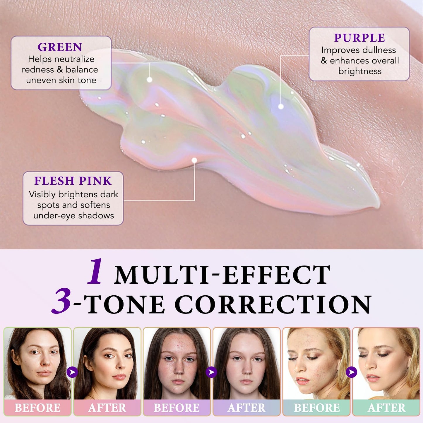 Primer for Face Before Makeup - Face Primer with SPF50+/PA++++｜Moisturizing & Brightening and Water & Sweat Resistant｜Make up Primerr｜Protecting & Repairing Base Makeup 1.4oz