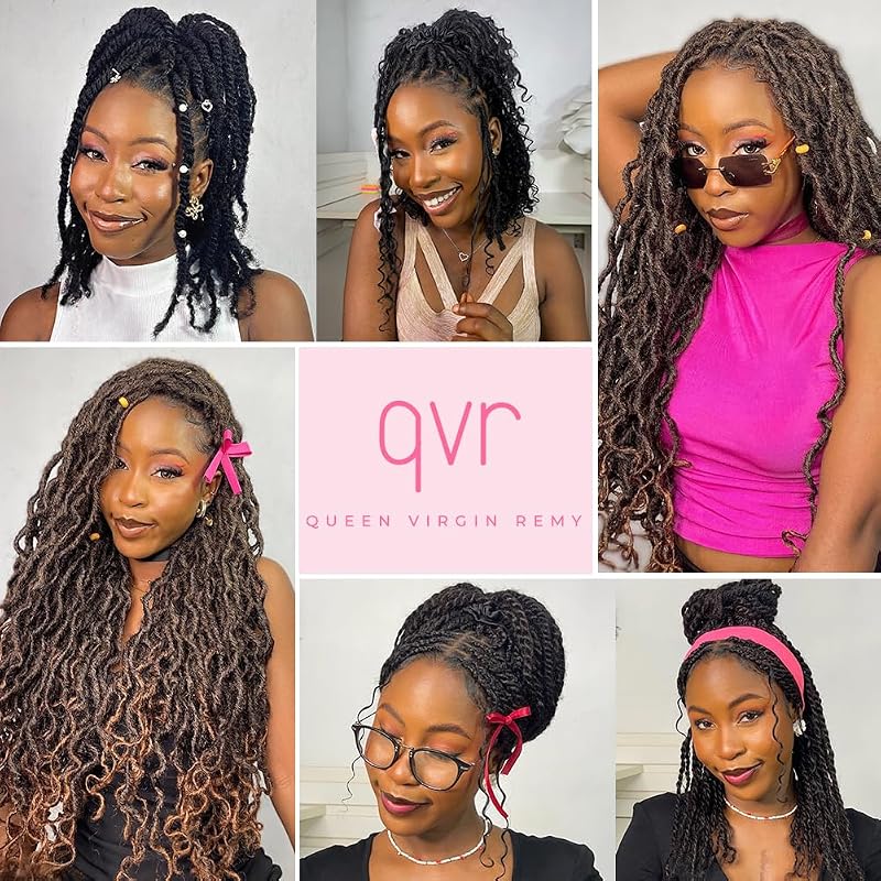 Queen Virgin Remy QVR Pro Afro Kinky Curly Human Hair Bulk for Dreadlocks, 12 Inch, 50 Grams - Auburn Brown (Variation: Auburn Brown+12 Inch)