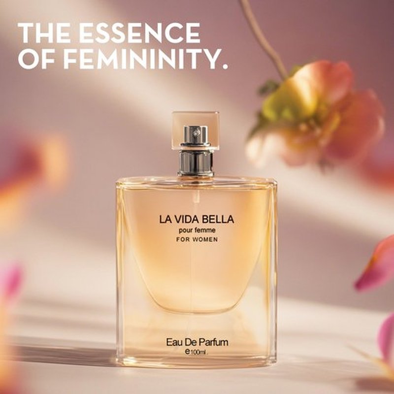A CENTER 4PCS Perfume Set for Women - Floral Fragrance Gift Set with Vanilla,Sweet Fruity Eau De Parfume| 3.4 Fl Oz Each(La Vida Bella,La Vida Bella Crystal,La Vida Bella Ext,Valentine Milano)