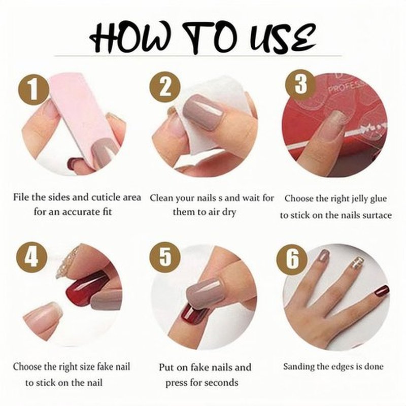 Christmas Press on Nails Short Almond Fake Nails, Xmas Hat Tip Nails Press Ons with White Snowflake Bow Designs Glue on Nails Full Cover False Nails Glossy Acrylic Nails for Women 24Pcs