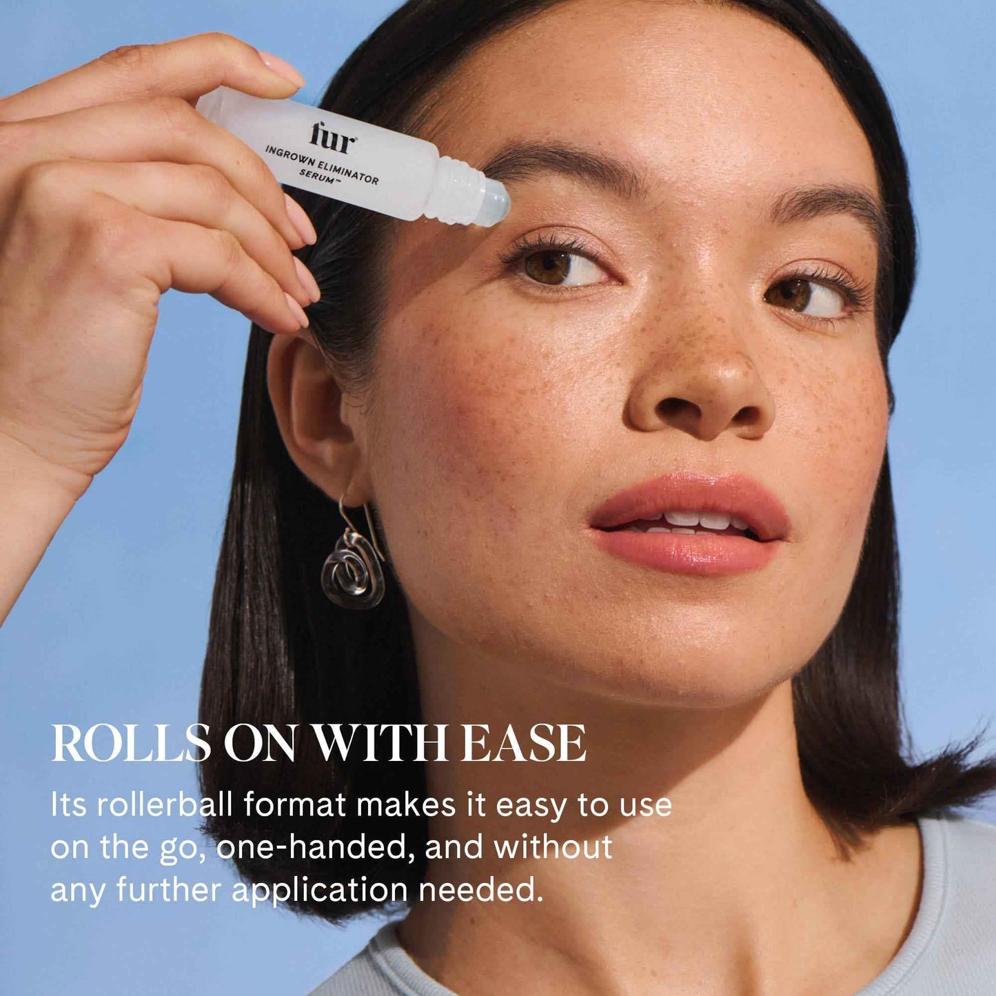 Fur Ingrown Eliminator Serum Rollerball Travel Size - Powerful Ingrown Hair Treatment Serum With AHAs and BHAs to Treat Ingrown Hairs and Bumps, Hydrates and Soothes Irritated Skin - 10 ml