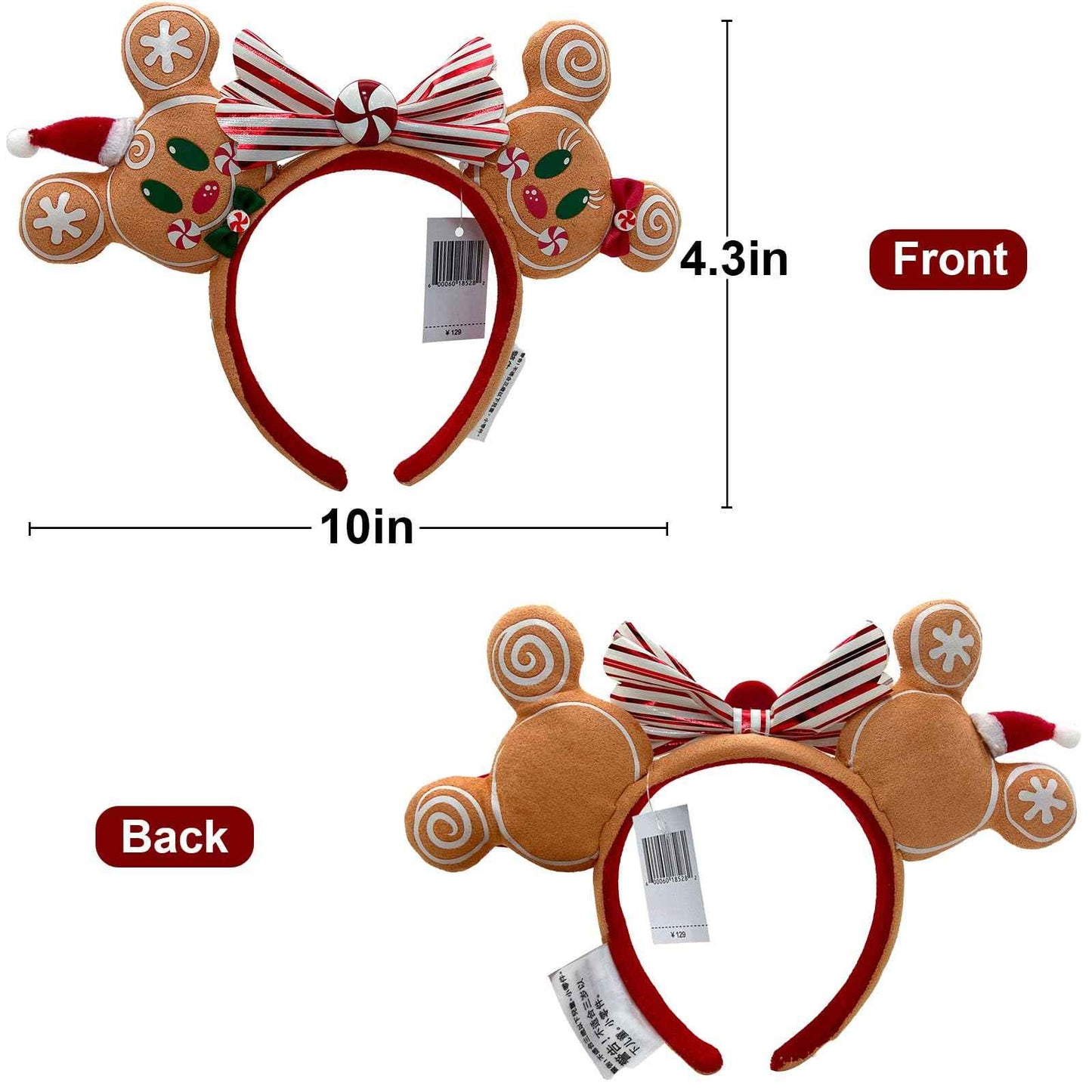 XXXPOWERXXX Mouse Ear Bow Headbands,Christmas Hairbands Hair Accessories,Glitter Party Christmas Princess Decoration Cosplay Costume for Girls/Women