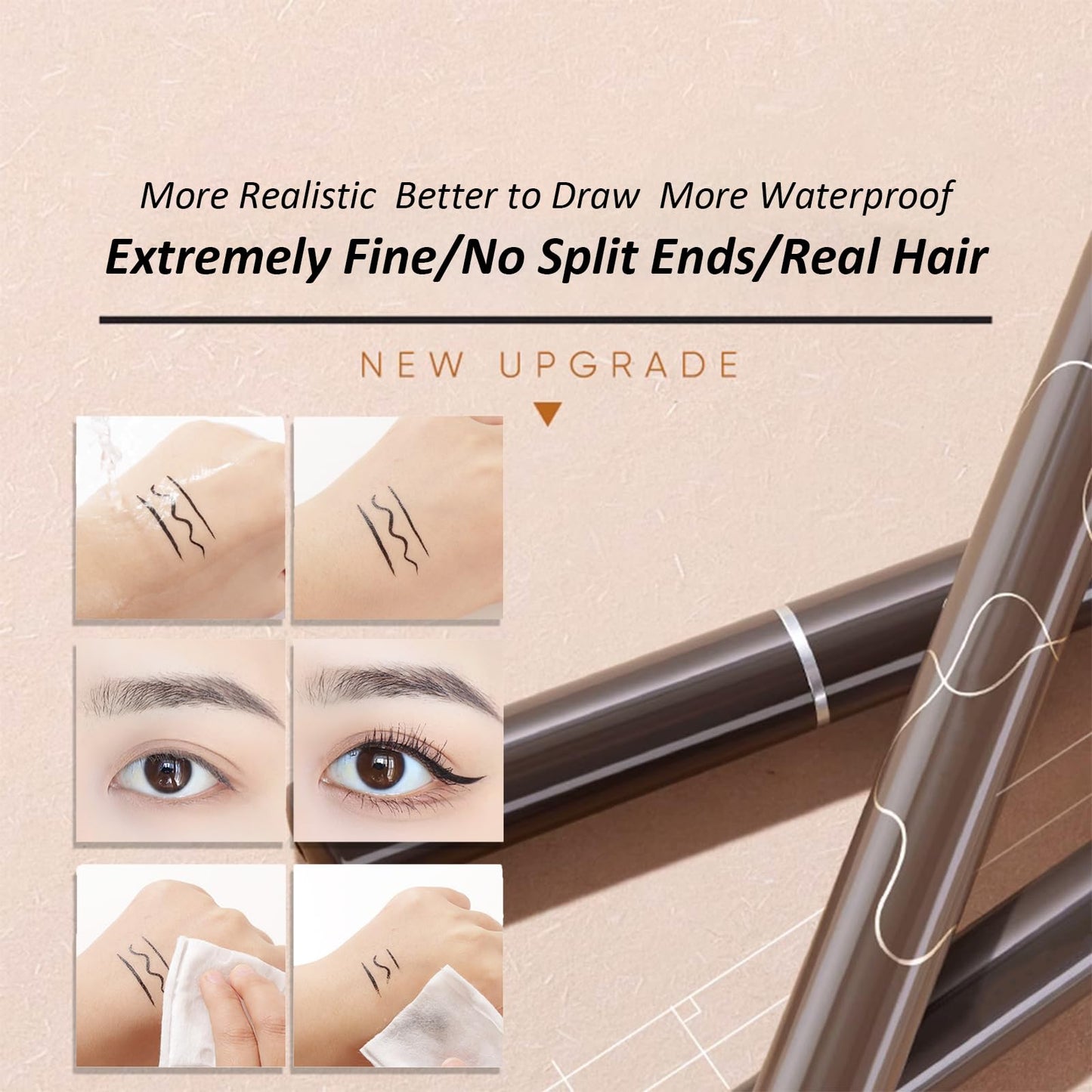 Ultra Fine Liquid Eyeliner - 0.014mm Precision Tip for Flawless Application, Waterproof Liquid Liner - Smudge Proof Long Lasting (Fine carving pen 0.014mm #01 black HOT)