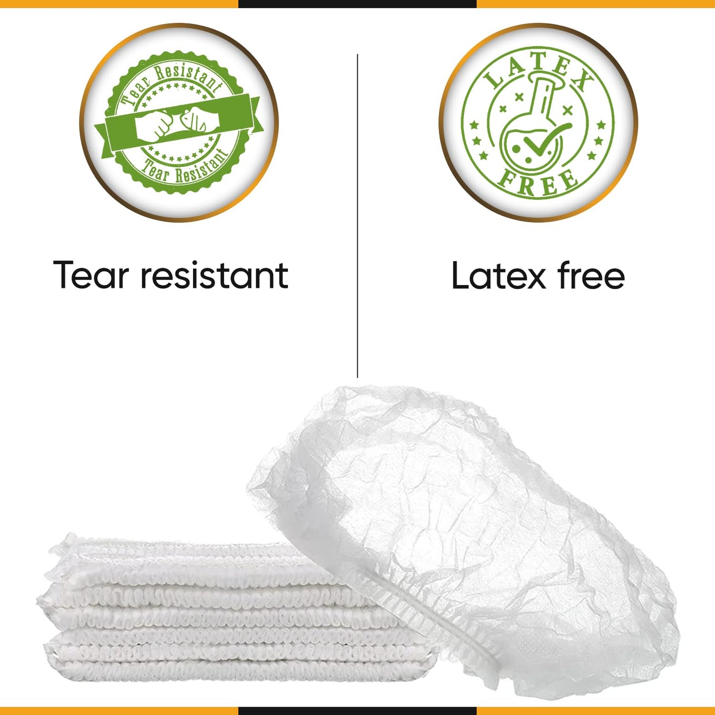 KIBERTIC - 300 pcs Disposable Hair Net, Hair Nets for Food Service Workers, Disposable Hairnets for Foodservice, Kitchen Hair Nets - Bouffant Caps Disposable Elastic