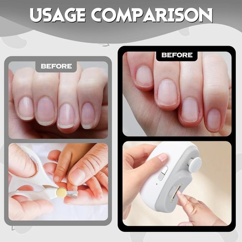 3 in 1 Automatic Electric Nail Clipper Polishing, Electric Toenail Trimmer Clippers for Seniors Adult, Safe Convenient Electric Nail Trimmer Cutter Nail File Clip Storage 2 Speeds, White