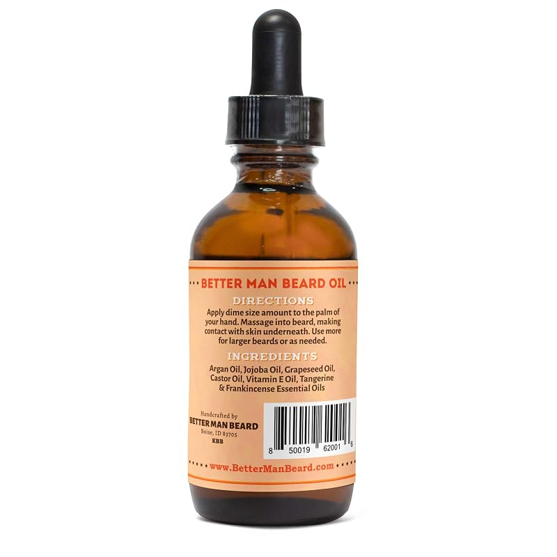 Franky T Beard Oil - All-Natural 2oz with Frankincense & Tangerine (Variation of THIS listing)