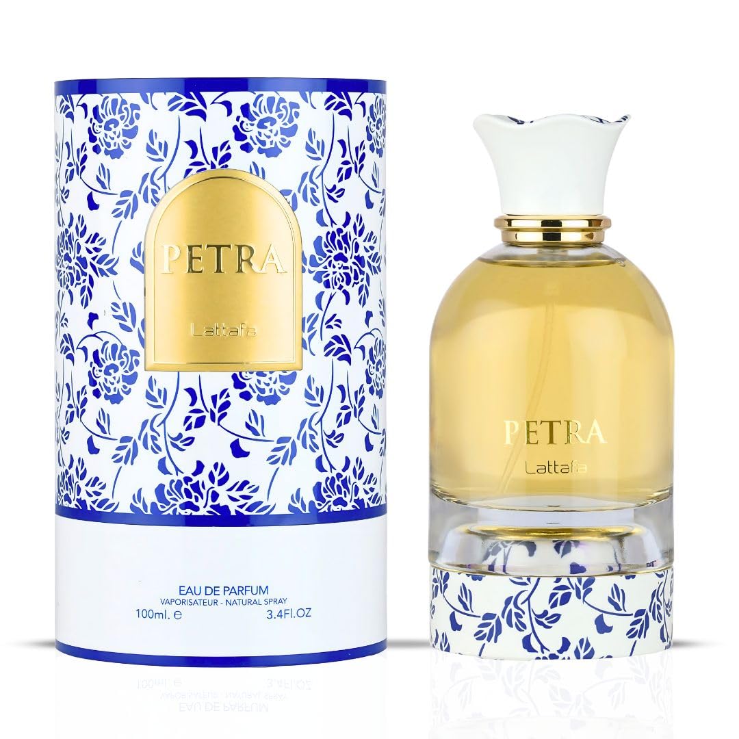 Lattafa Petra Eau de Parfum Spray for Women - 100ml (3.4 Oz) | Tropical, Floral, Fruity & Sweet Fragrance | Long-Lasting Luxury Perfume