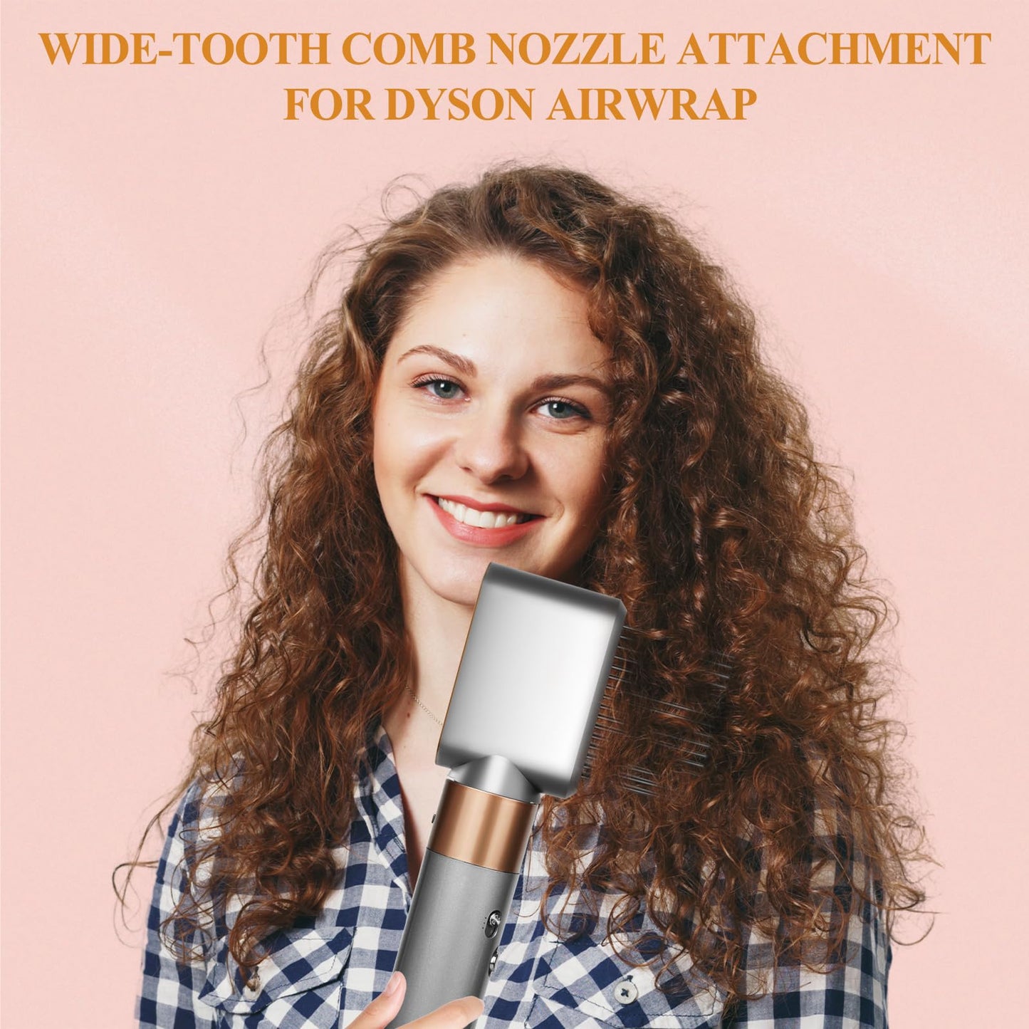 YTCHYYSK Wide Tooth Comb Nozzle Attachment for Dyson Airwrap Nickel/Copper, Pre-Styling Dryer for Create Length, Add Volume, and Enhance Texture, Part No.971894-04