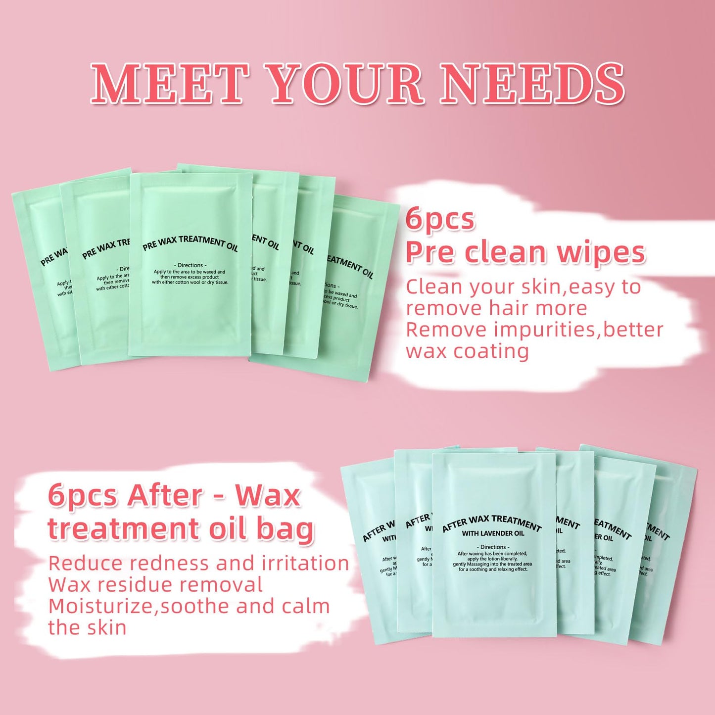 Roll on Waxing Kit for Women and Men - Sensitive Skin Wax Roller With Paper, Warmer, Rose Soft Wax, Pre and After-wax Treatment