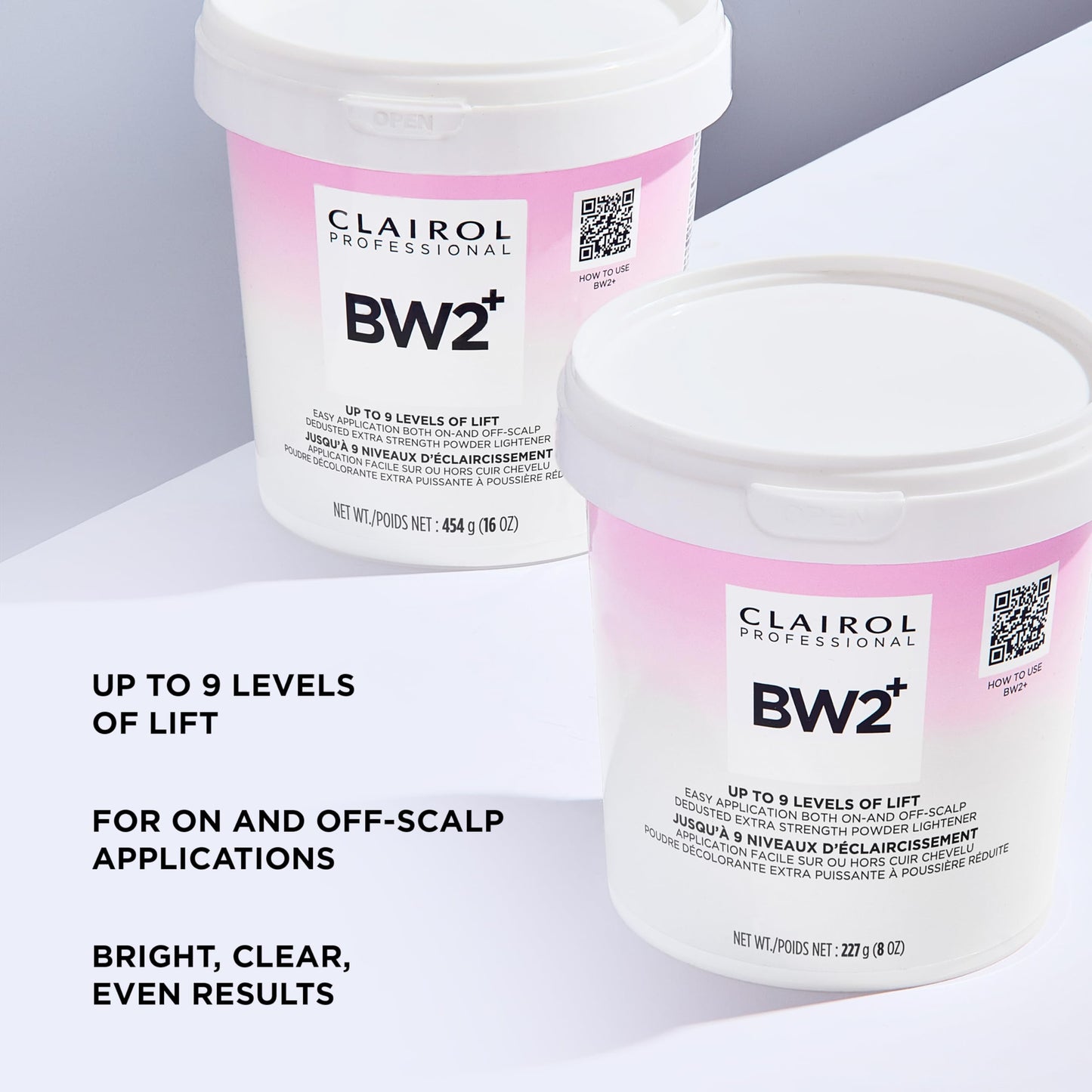 Clairol Professional BW2+ Dedusted Extra Strength Powder Lightener for Hair Highlights, 8 oz.