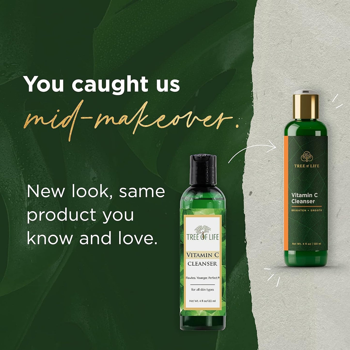 Vitamin C Brightening Face Cleanser & Toner - Pore Minimizing Skincare with Organic Aloe (2 x 4 Fl Oz)