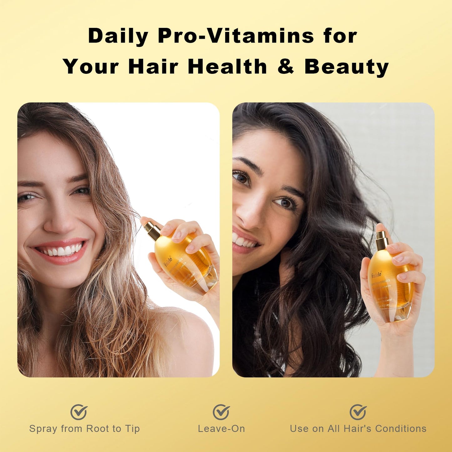 Floral Hair Perfume, Delicate Hair Fragrance with Vitamin Essence B5, Natural Hair Perfume Oil for Damaged Hair, Leave-In Nourishes and Moisturizes Hair Shine Spray, 2.5Fl Oz (75ML) (Floral)
