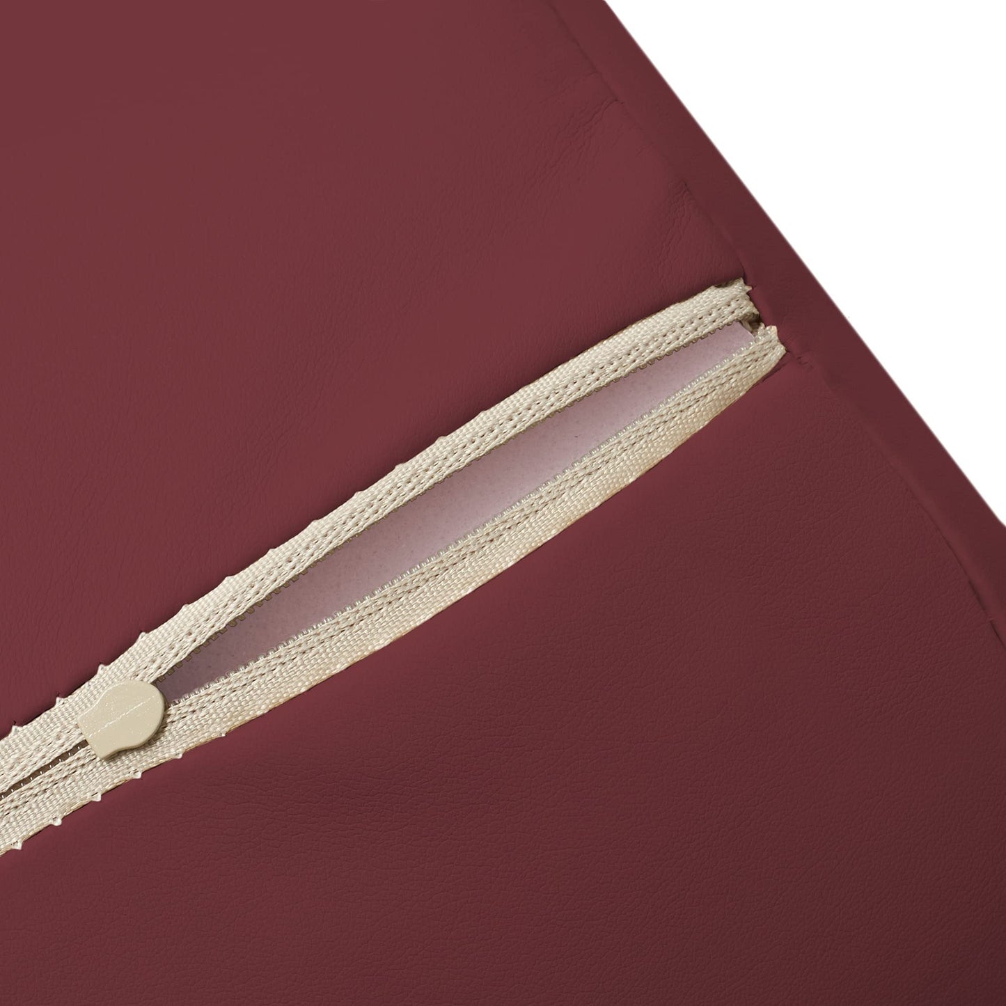 Saloniture 3/4 Jumbo Round Massage Table Bolster Pillow Pad - 26 x 9 x 6-1/4 Inch - Burgundy