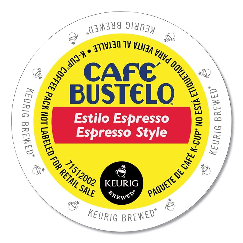 Espresso Style K-Cups for Keurig (96 Count) - Cafe Bustelo, Espresso Roast, Medium-Dark