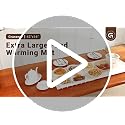 Beige 42x16 Inch Extendable Food Warming Mat with Adjustable Temperature - Gracenal