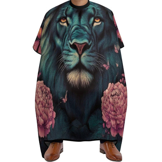 Extra Large Hair Cutting Cape - Lion Pink Floral Dyeing Salon Apron Haircut Gown for Hair Cutting & Styling