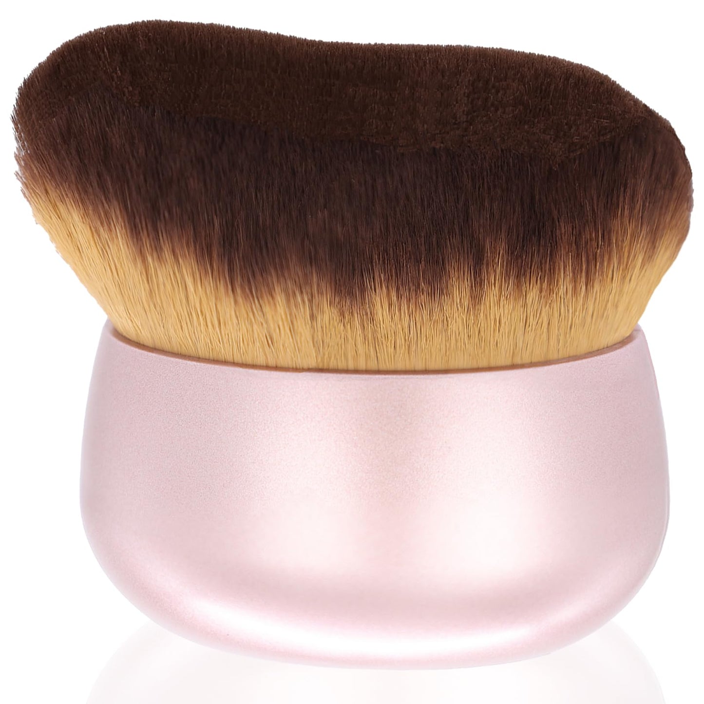 Extra Large Body Makeup Brush For Self Tanner, Leg Makeup &Bronzer Blend,75 mm Wide-headed Kabuki Brush Provides More Even &Pretty Application, Oval Face&Back Makeup Brush, Wet&Dry Use- Pink Rose Gold