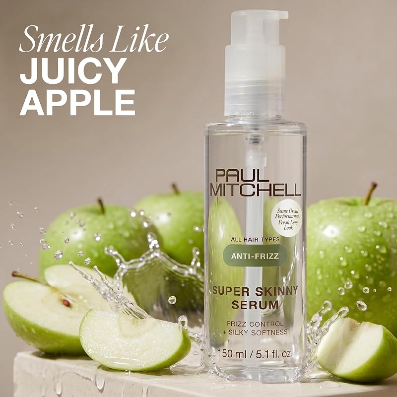 Paul Mitchell Super Skinny Serum Anti-Frizz Blowout Primer with Heat Protectant - Vibrant & Berry Scent 5.1oz