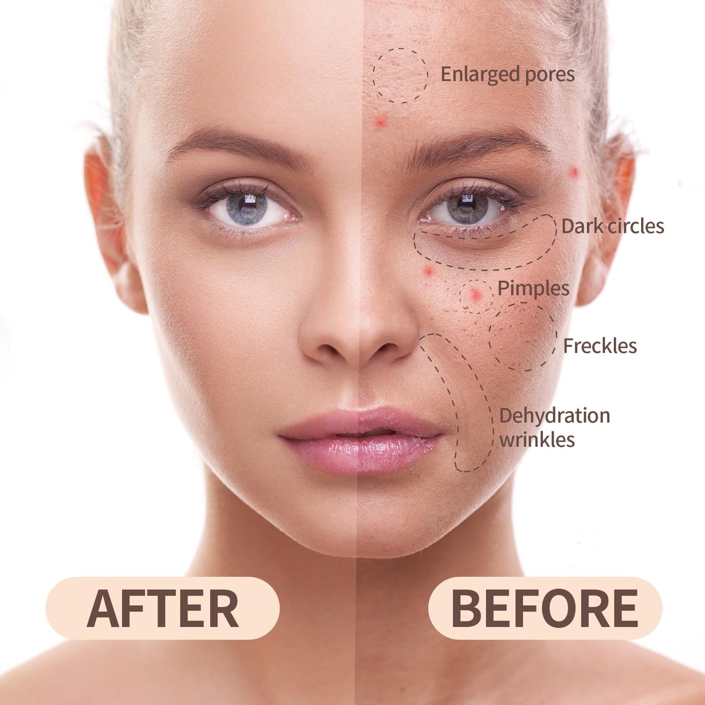 Splendor Serum Enhanced Skin Tinted Balm, Solid Tinted Moisturizing Serum Contour Stick Foundation Face Stick splendor balm, Natural Makeup for Women (5#)