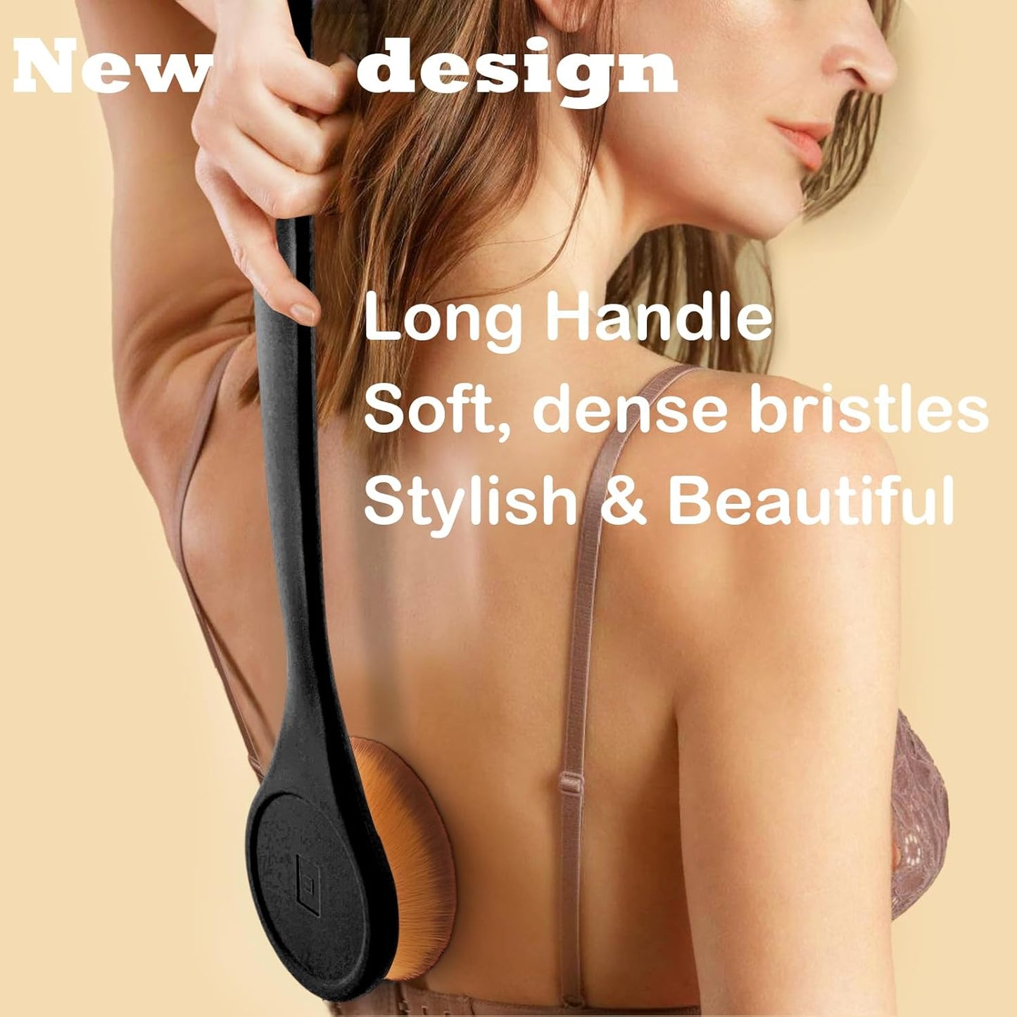 Extra Large Kabuki Brush for Self Tanner & Sunscreen - Wide-Headed Applicator for Even Lotion Application