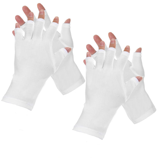 8 Pairs Fingerless Cotton Gloves for Women White Moisturizing Gloves for Sleeping Overnight Thin Moisturizer Glove for Men Women
