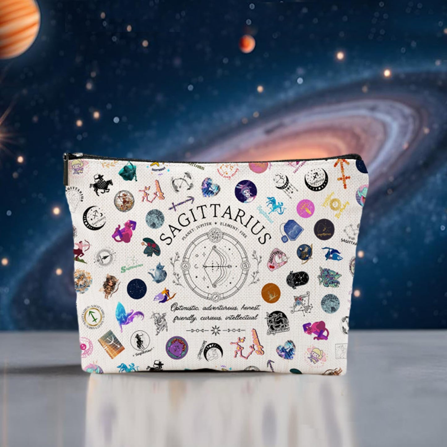 XYZONE Sagittarius Gifts for Women, Sagittarius Zodiac Cosmetics Bag, Travel Makeup Bags, Sagittarius Birthday Gifts for Women & Astrology Lovers