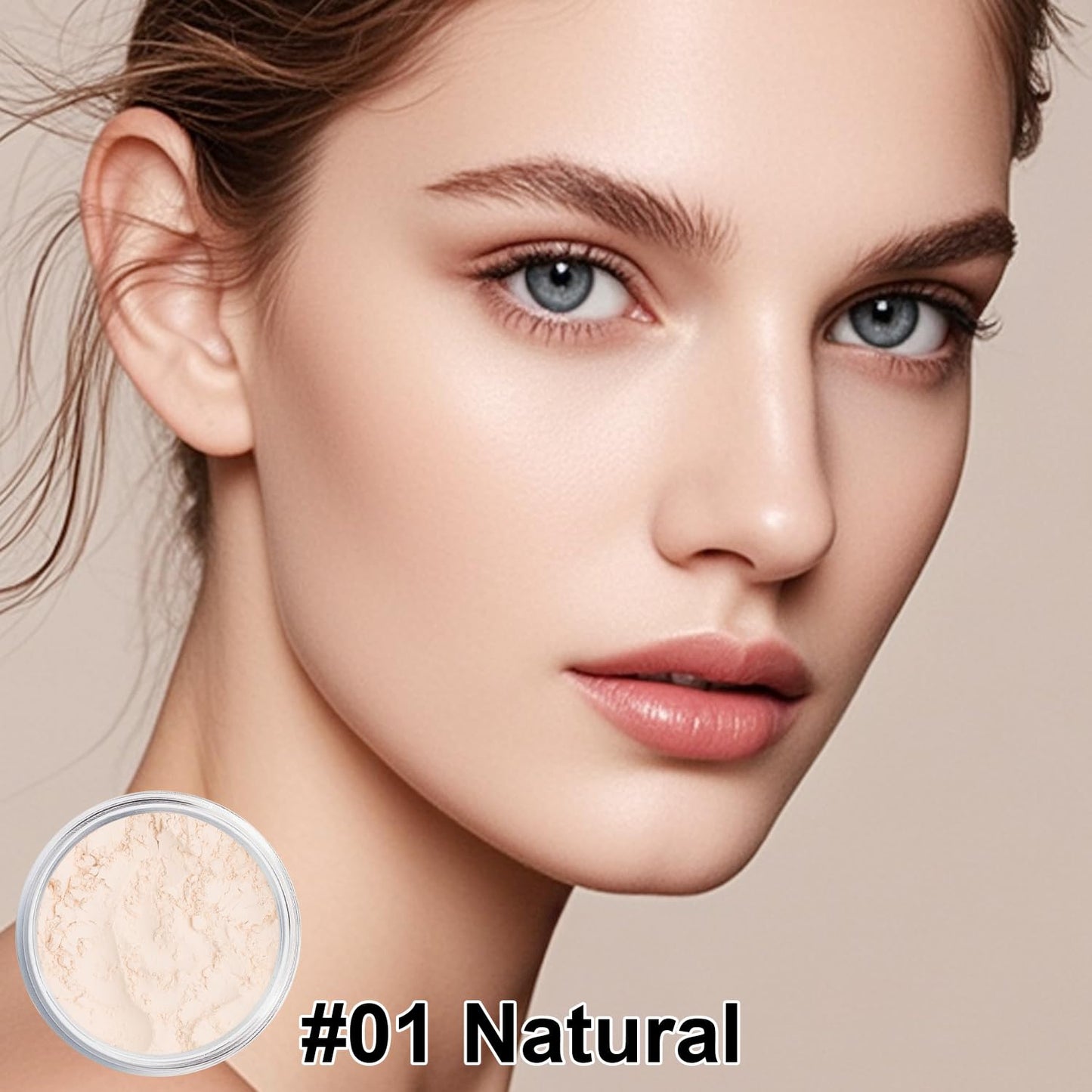 Meilury Sunscreen Mineral Setting Powder, SPF 35, Talc-Free, Blurring Finishing Powder, Buildable Lightweight Coverage, for Matte Base Makeup (#01 Translucent Setting Makeup)