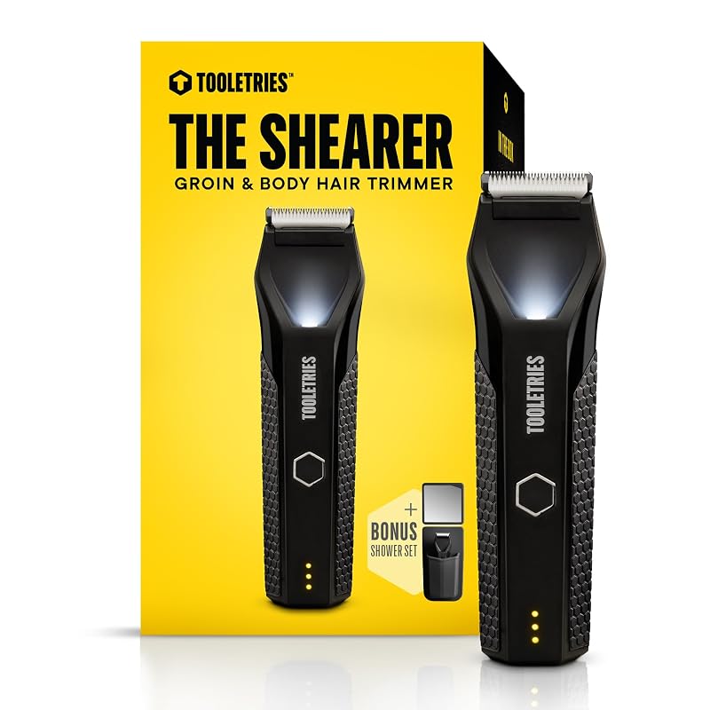 The Shearer Groin Trimmer & Body Groomer Set for Men – Black (Variation: Black)