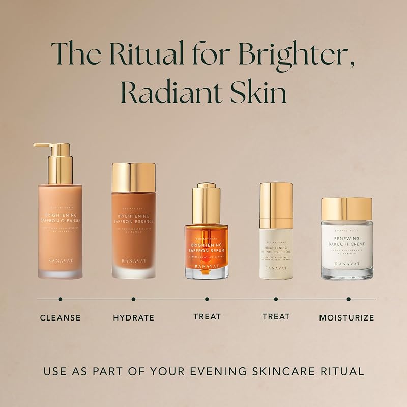 Mini Radiant Rani Brightening Saffron Facial Essence Toner 1 Fl Oz - Hydrating Niacinamide & Squalane