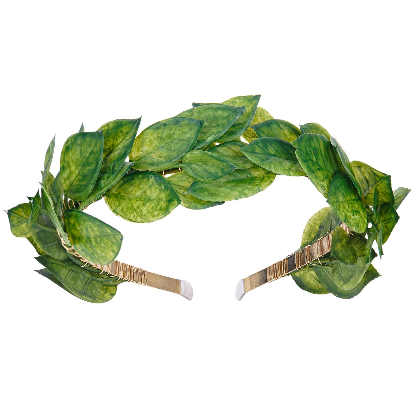 KorViSHOW Green Laurel Leaf Headbands - Elf Greek Crown Headpiece Fairy Medieval Forest Elven Headband for Women Men Halloween Renaissance Renfaire Cosplay Toga Costume Hair Accessories