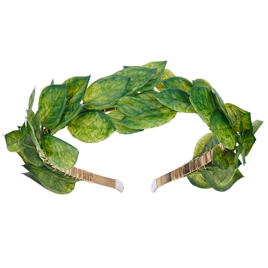 KorViSHOW Green Laurel Leaf Headbands - Elf Greek Crown Headpiece Fairy Medieval Forest Elven Headband for Women Men Halloween Renaissance Renfaire Cosplay Toga Costume Hair Accessories