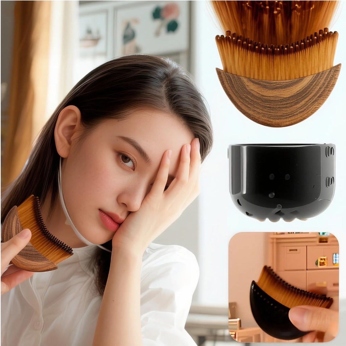 Lymphatic Contour Face Brush, Dry Brushing Face Brush, Lymphatic Drainage Massager for Face, Chin & Jawline Sculpting, Ergonomically Designed to Fit The Skin Precisely and Relieve Fatigue