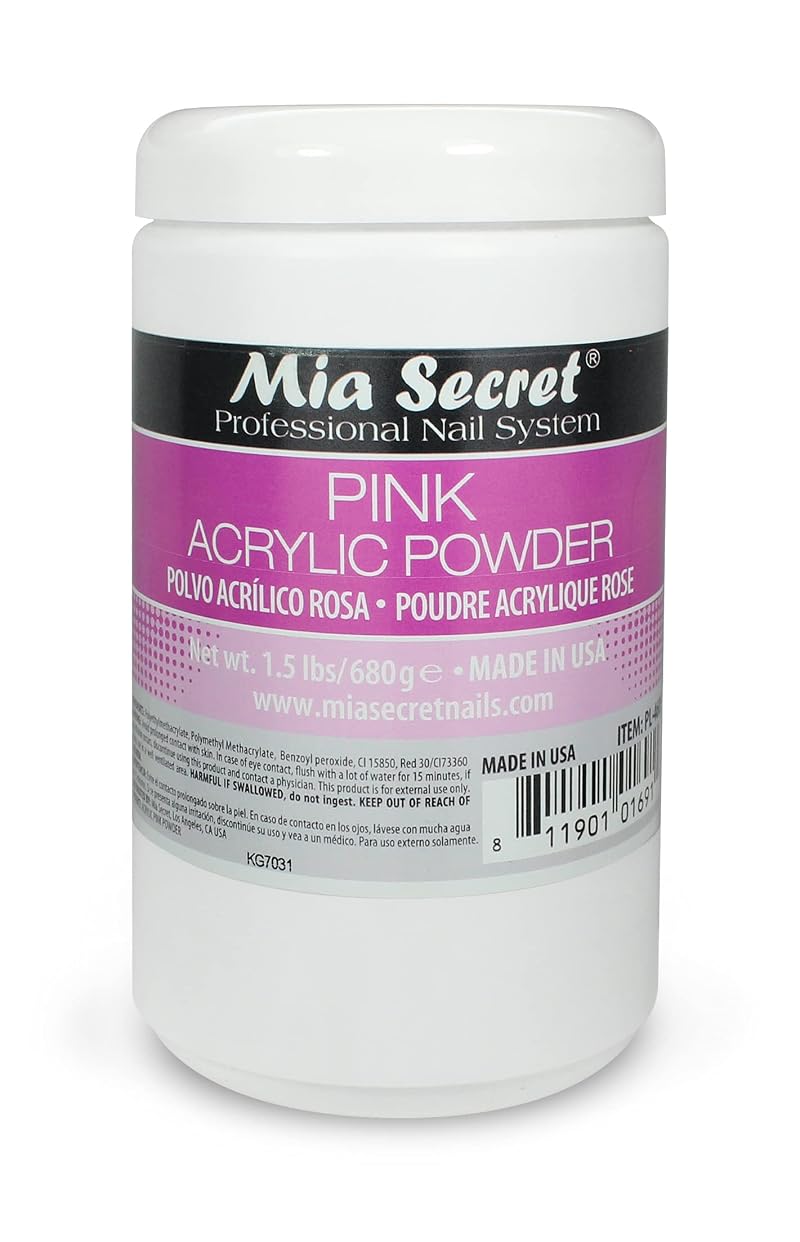 Acrylic Powder 1.5 lb – Mia Secret Pink Self-Leveling, Non-Yellowing USA Made