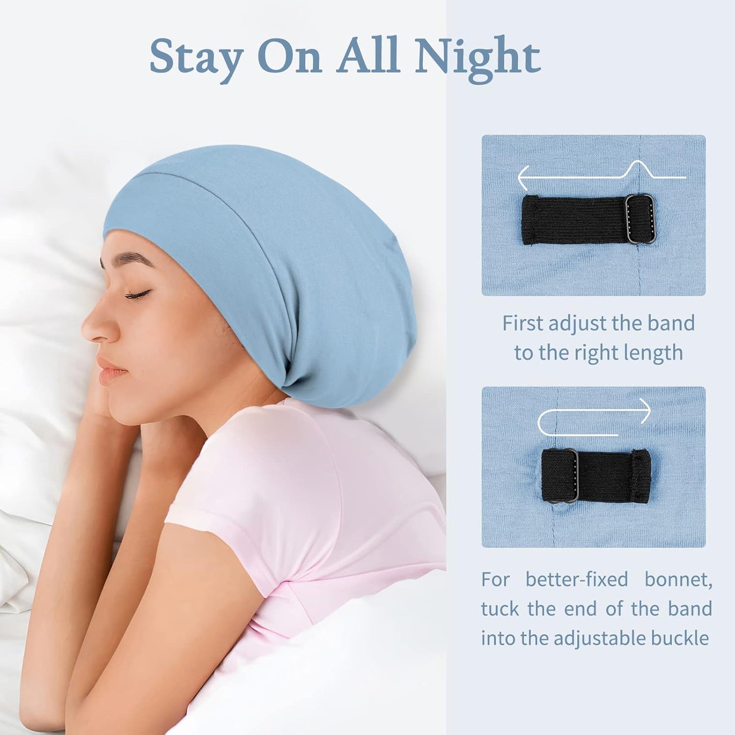 100% Silk Dreadlock Cap & Bonnet for Sleeping - Extra Large Hair Cover for Men & Women