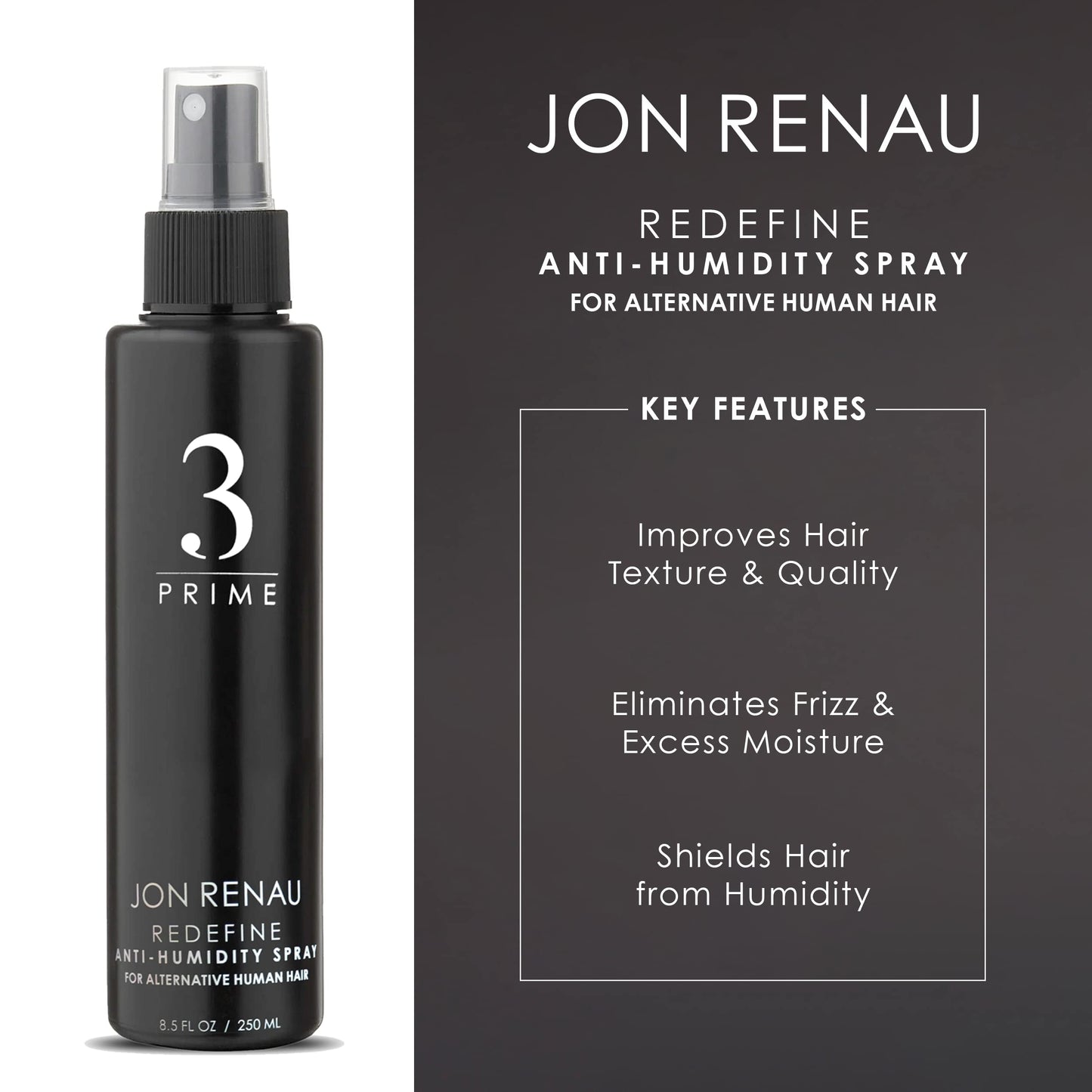 Jon Renau Anti Humidity Hair Shield Spray - 8 Fl Oz