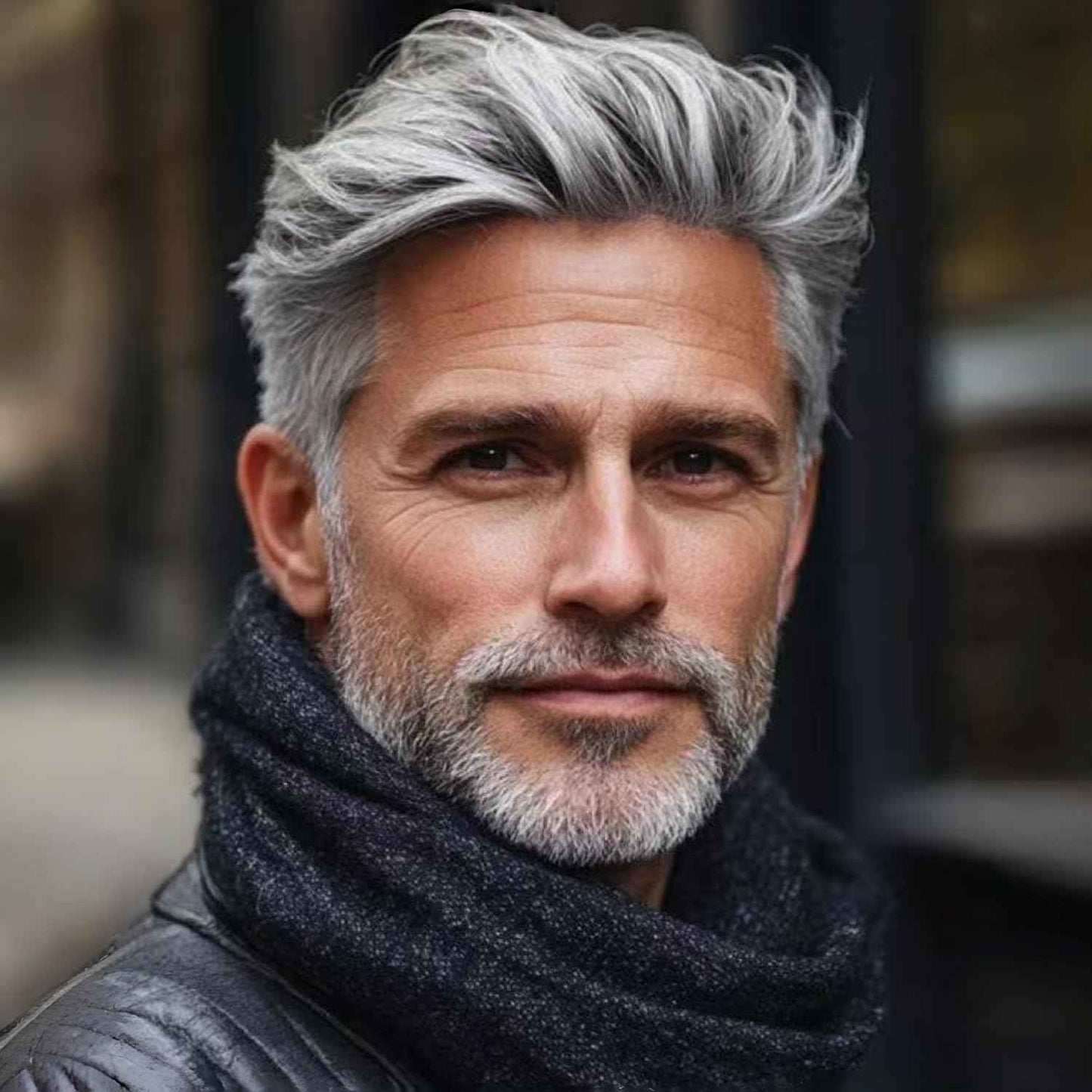 Daiaces Mens Short Grey Wig Natural Curly Gray Wig for Men Realistic Hair Replacement Handsome Male for Party Costumes Use