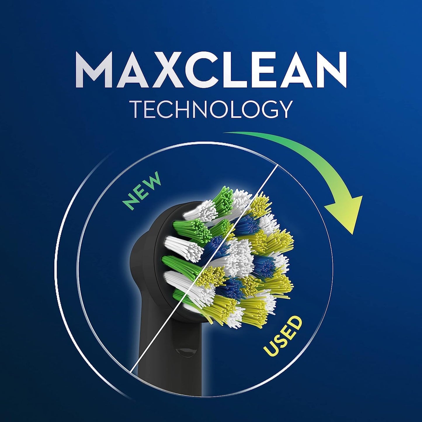 Oral-B Cross Action Replacement Brush Heads for an Oral-B Electric Toothbrush, Pack of 6, Black