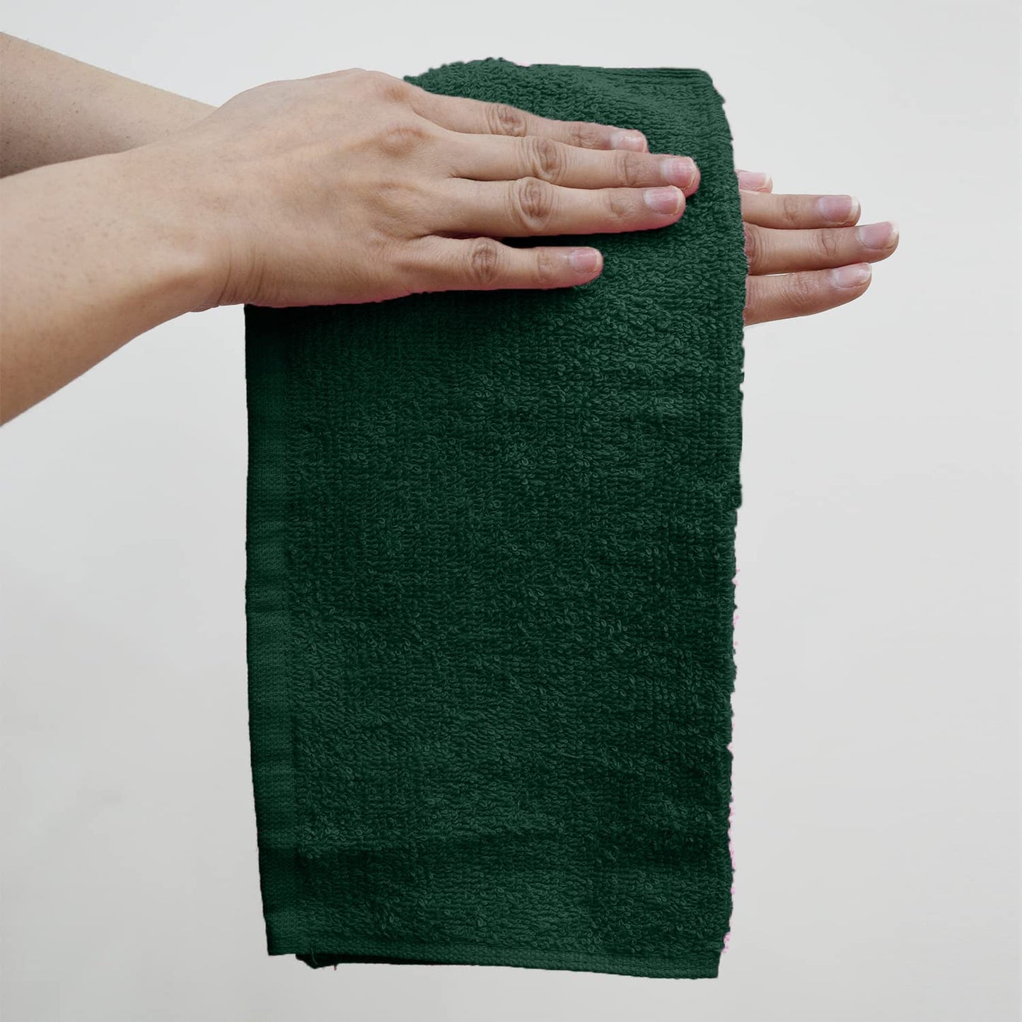 DAN RIVER Washcloths - 12 Pack, 12x12 Inches, 400 GSM, Hunter Green, 100% Cotton, Soft & Highly Absorbent Wash Cloths for Face and Body, Perfect for Bathroom, Makeup Removal, and Everyday Use