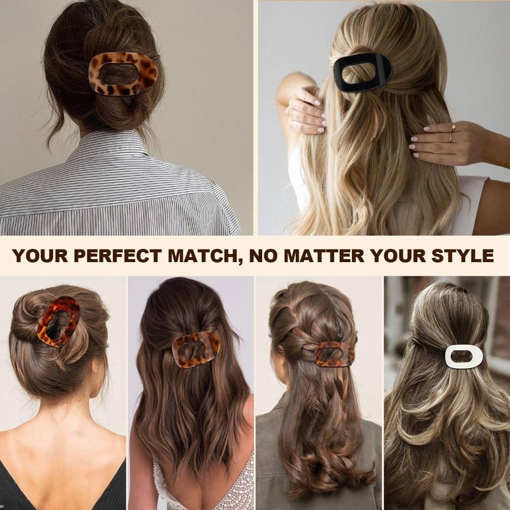 Flat Hair Clips for Women Duckbill Claw Clips for Thick Hair French Duckbill Hair Accessories(6PCS Mix)