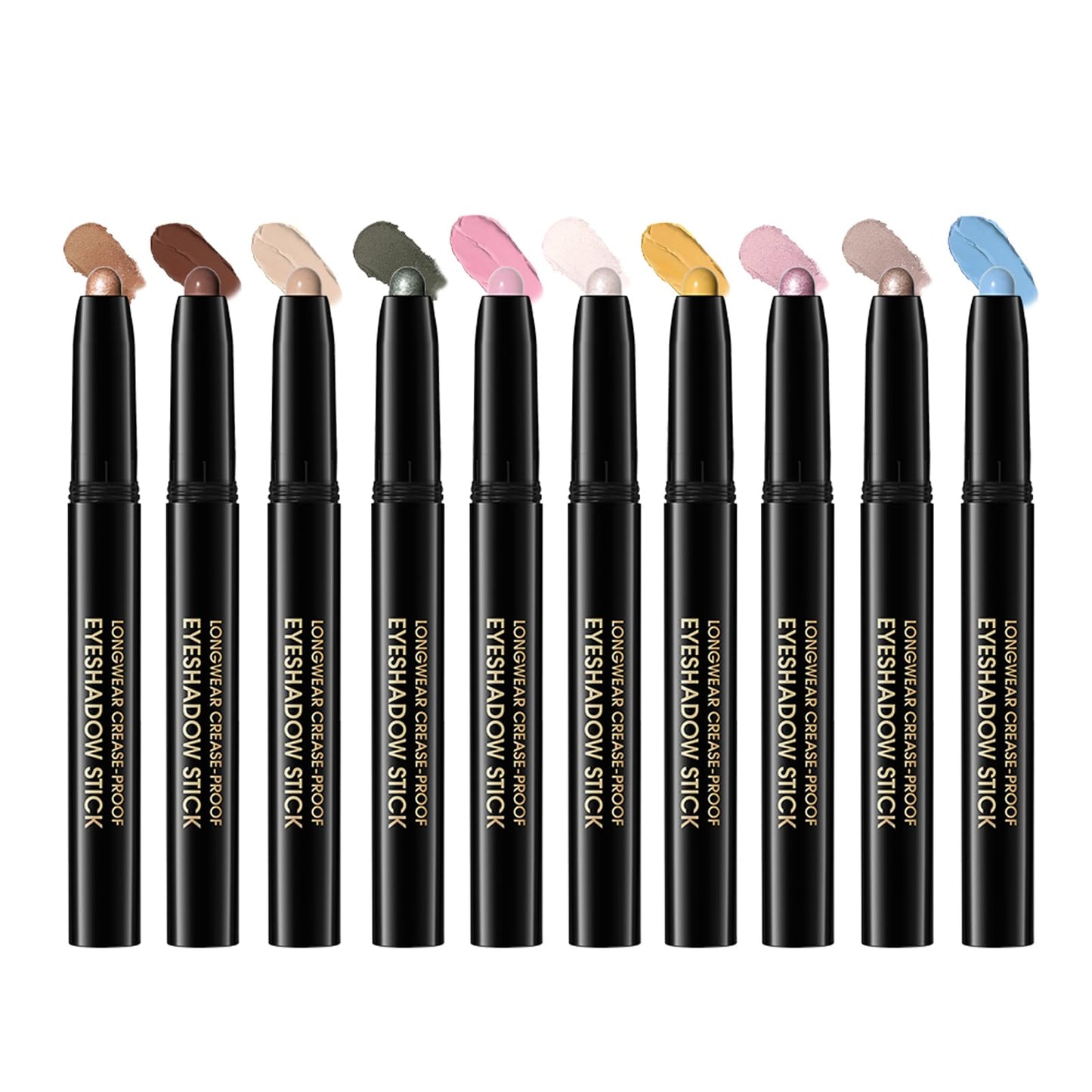 FIVEFULU Matte Cream Eyeshadow Stick, Yellow Eye Shadow Stick for Women【Waterproof】【Long-Lasting】【Ultra-Blendable Formula】 Rotatable Cream Eye Shadow Pencil Crayon (#07)