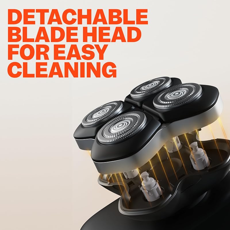 FlexSeries Pro Head & Body Electric Shaver for Men - IPX7 Wet Dry, 5-Attachment Kit