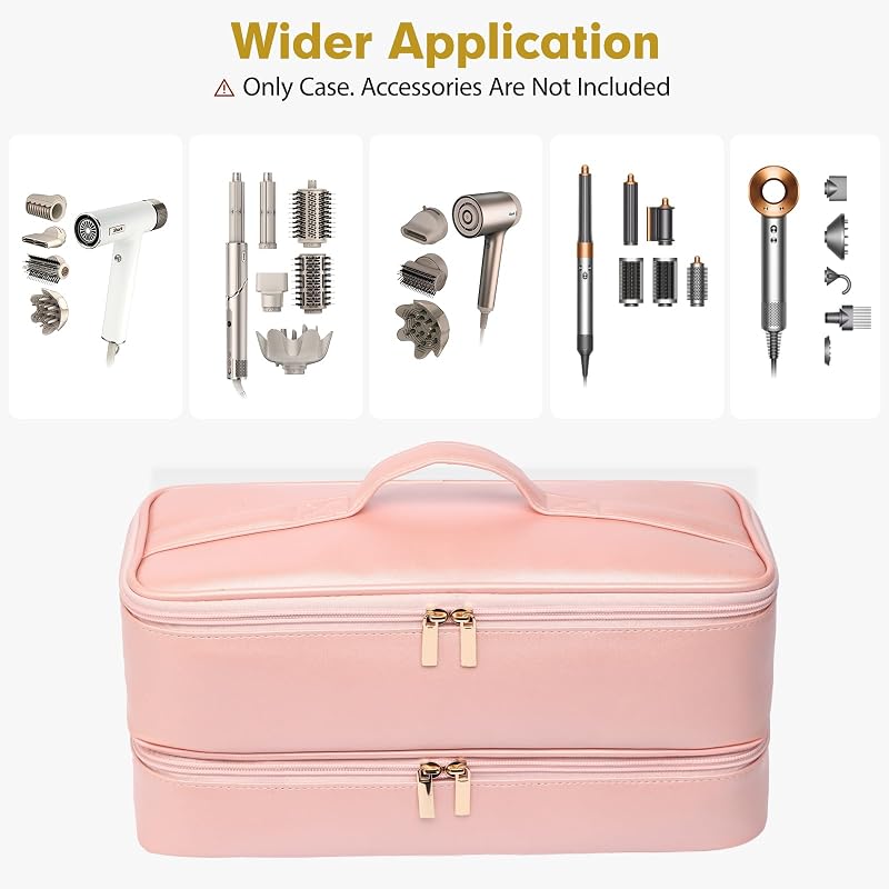 Double-Layer Carrying Case for Shark Flexstyle Rose Pink