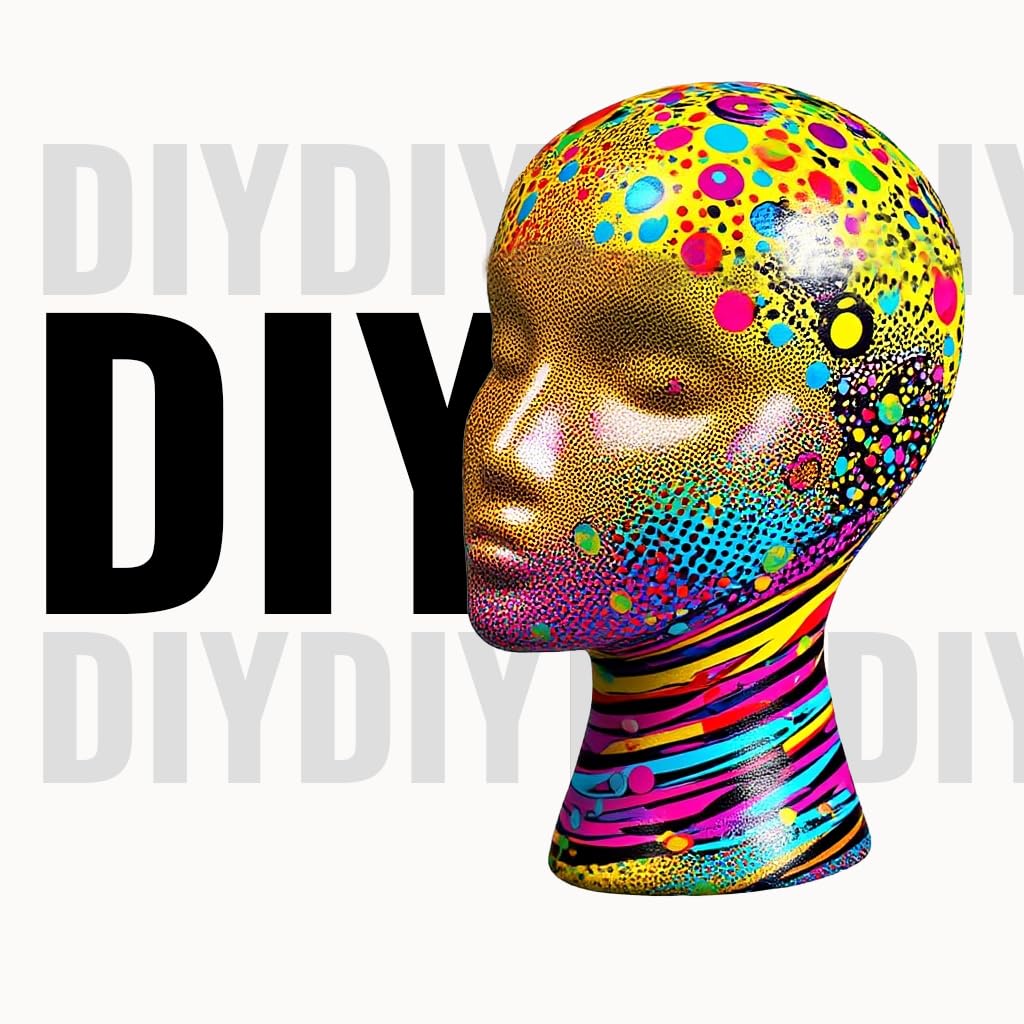 11" 3 Pcs Wig Head - Tall Female Foam Mannequin Wig Stand and Holder for Style, Model And Display Hair, Hats and Hairpieces, Mask - for Home, Salon and Travel