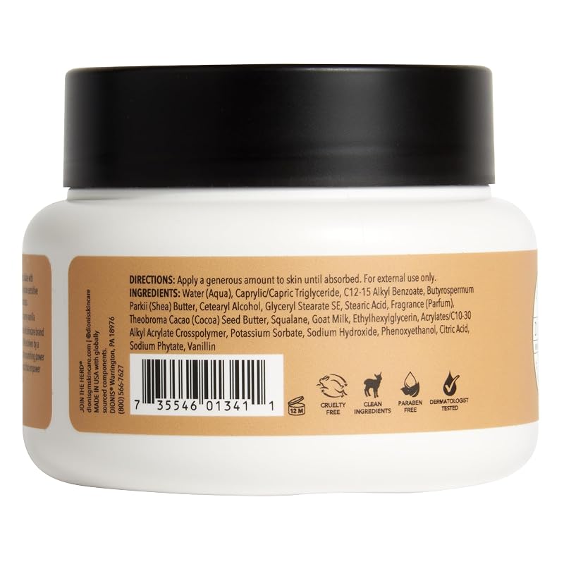 Dionis Goat Milk Whipped Body Butter Vanilla Bean 8.5 oz - Variation: Vanilla