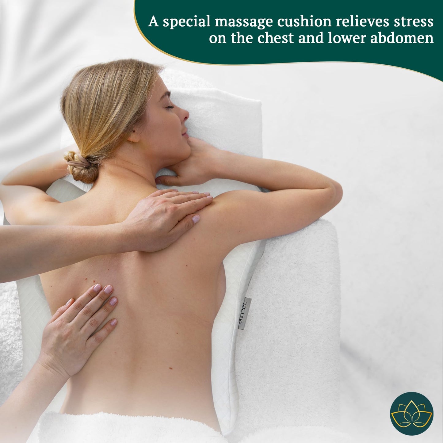 EASY SPA Massage Table Breast Pillow, Massage Table Pillow, Wedge Cushion,Bust Sizes(AA-C), Prone Pillow for After Breast Surgery