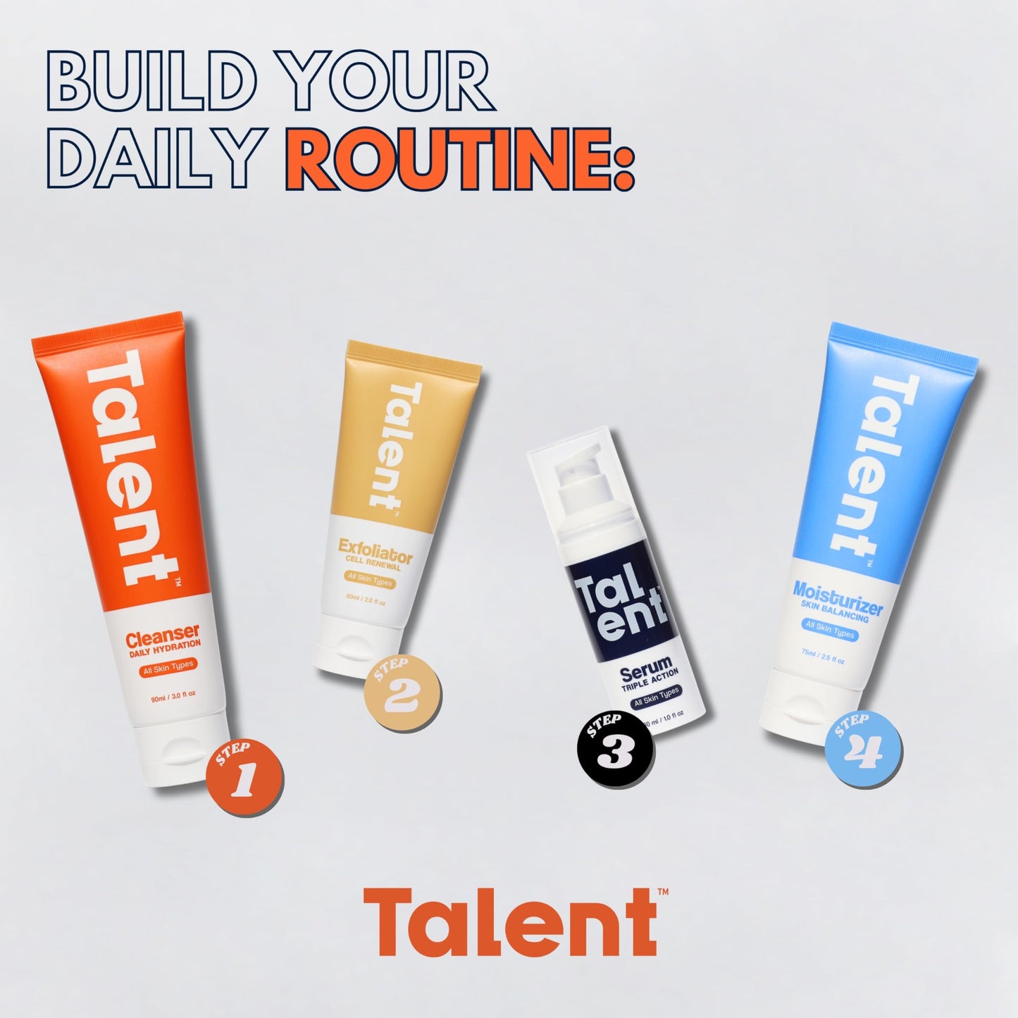 Talent Men's Daily Hydration Cleanser – Korean Skincare, EWG Verified, Fragrance-Free, Non-Stripping Face Wash with Antioxidants, 3.0 fl oz