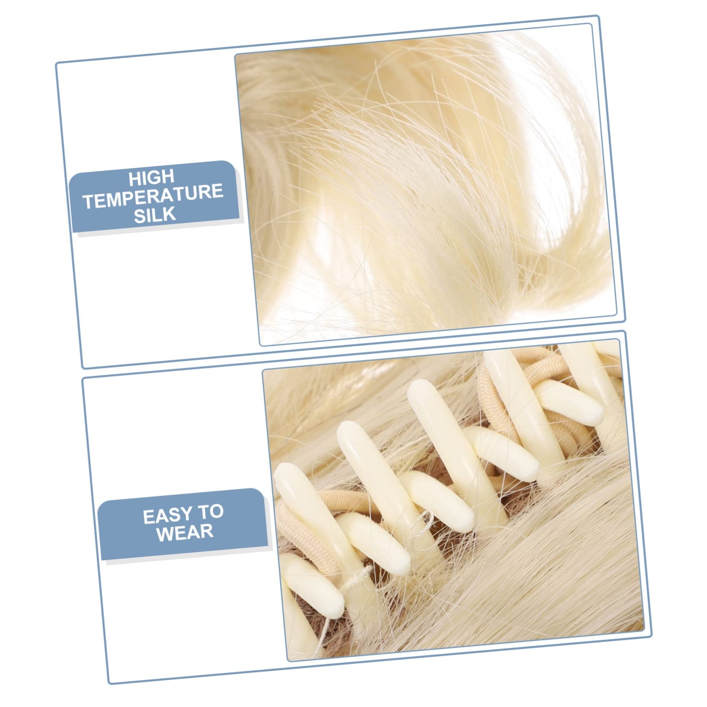 DONFAMDS Fake Bun Hairpiece for Chignon High Temperature Curly Hair Bun Maker for Brides Adds Volume and Natural Look to Updos and Ponytails