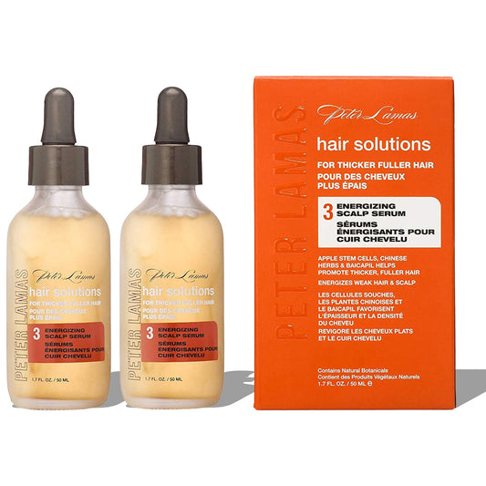 Peter Lamas Energizing Biotin & Stem Cells Scalp Serum | Hair Regrowth for Men + Women | Vegan Paraben Sulfate Free, Grow Thicker Fuller Hair by Addressing the Root Cause of Hair Loss (Pack of 2)
