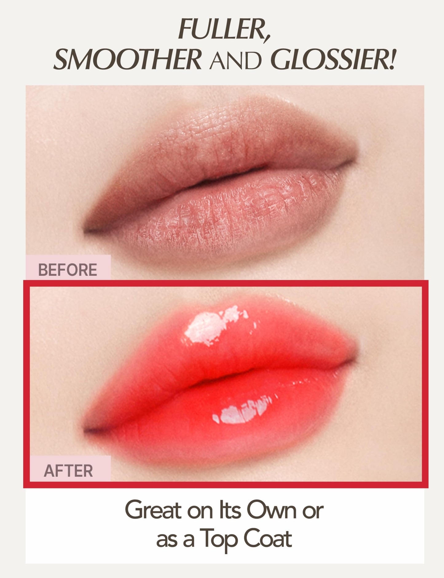 PINATE Natural Bloom Korean Lip Plumper Red Camelia | Moisturizing Lip Booster Plumping Oil Tint Serum Enriched w/Camellia & Safflower Serum| Non-Irritating Color Changing Lip Oil